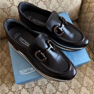 Softwaves Alina Bit Ornamental Wedge Slip-on Sneaker Brown size 41